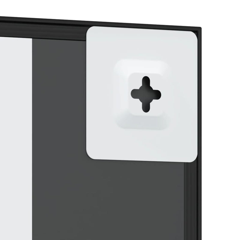 vidaXL Wall Mirror Black 30x60 cm Rectangle Iron