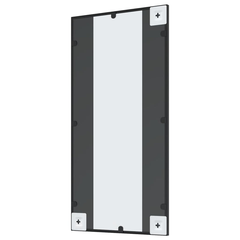 Wall Mirror Black 40x80 cm Rectangle Iron