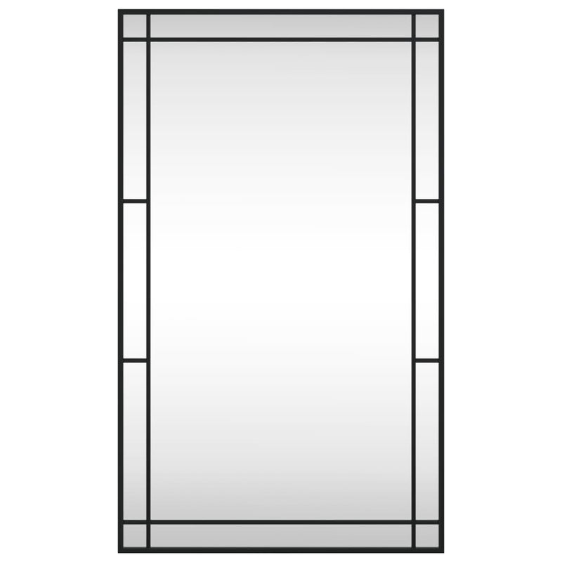 vidaXL Wall Mirror Black 60x100 cm Rectangle Iron