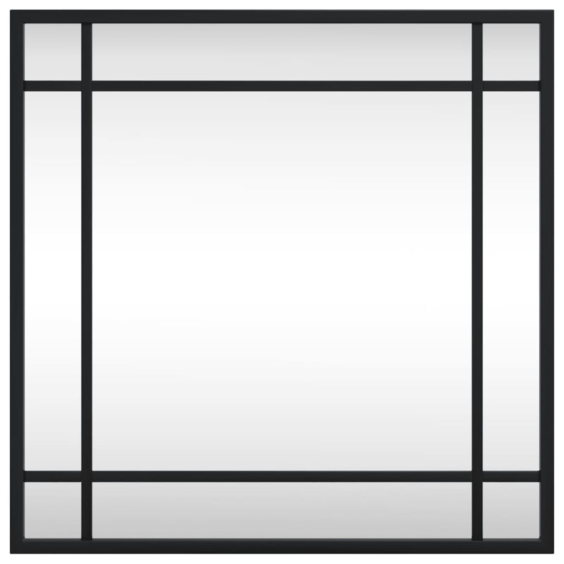 vidaXL Wall Mirror Black 40x40 cm Square Iron