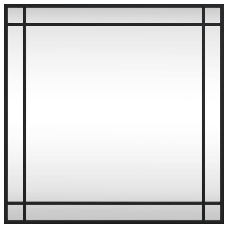 vidaXL Wall Mirror Black 60x60 cm Square Iron