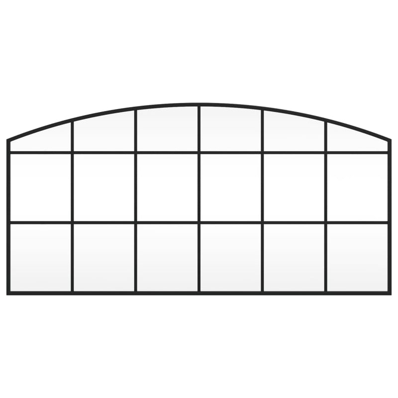 vidaXL Wall Mirror Black 100x50 cm Arch Iron
