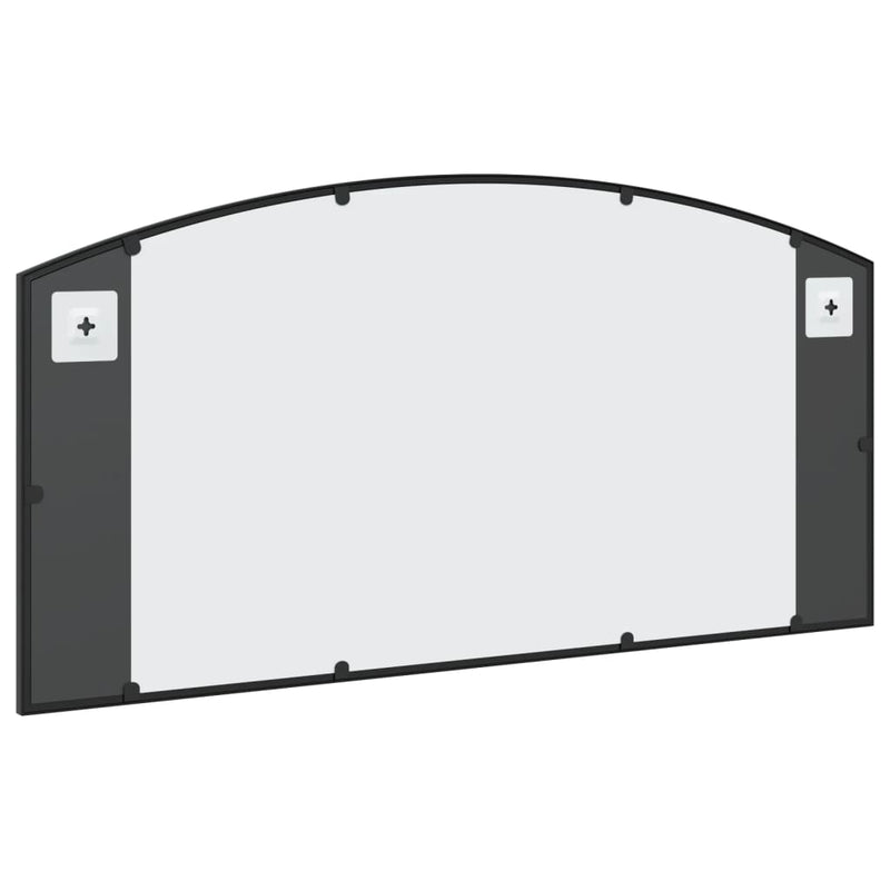 vidaXL Wall Mirror Black 100x50 cm Arch Iron