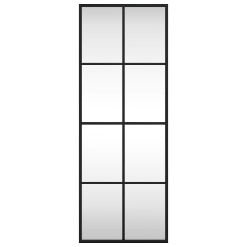 vidaXL Wall Mirror Black 30x80 cm Rectangle Iron