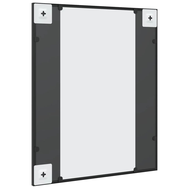 vidaXL Wall Mirror Black 50x60 cm Rectangle Iron