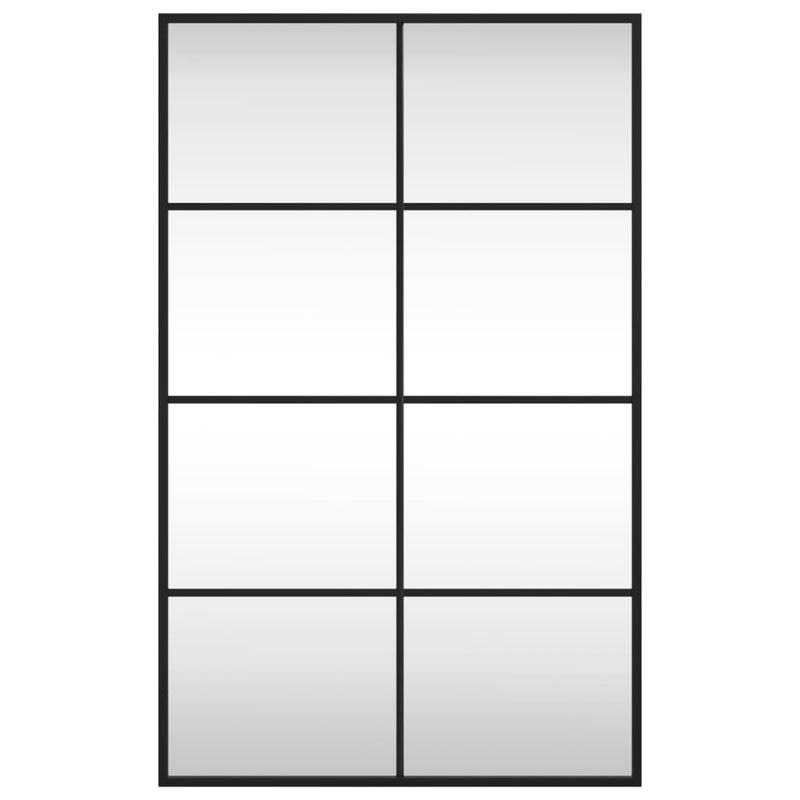 vidaXL Wall Mirror Black 50x80 cm Rectangle Iron