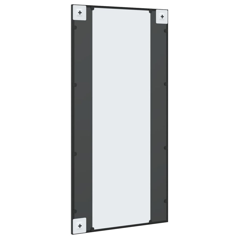 Wall Mirror Black 50x100 cm Rectangle Iron