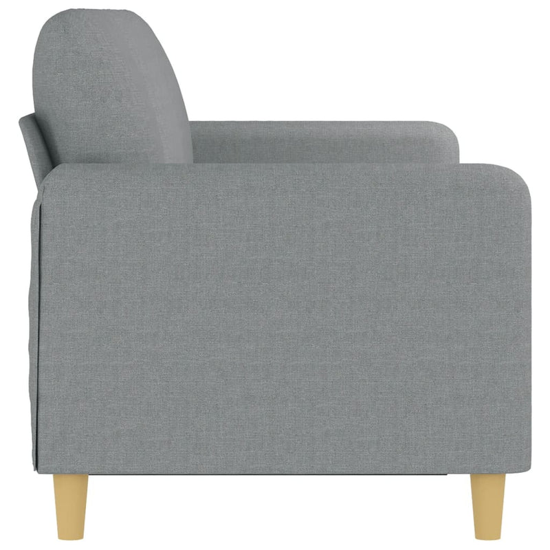 vidaXL 3-Seater Sofa Light Grey Fabric 180 cm