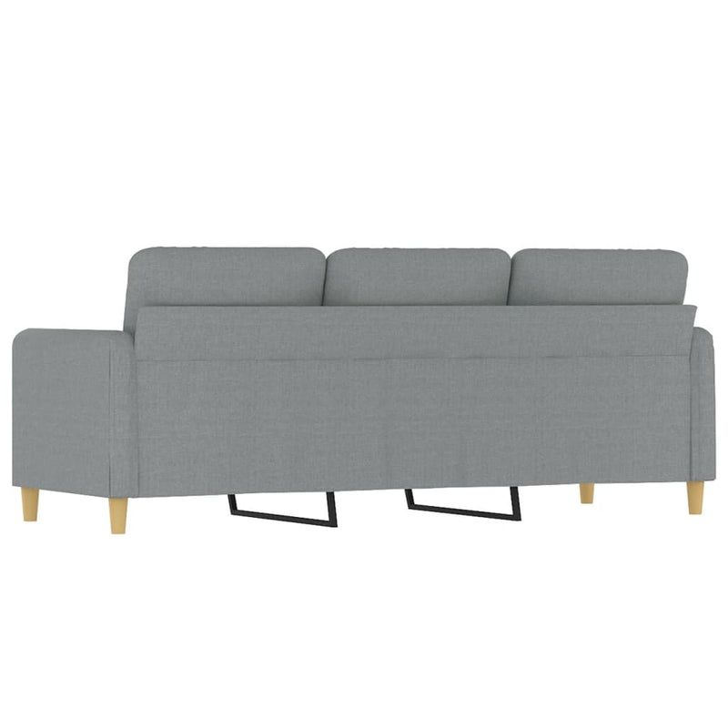 vidaXL 3-Seater Sofa Light Grey Fabric 180 cm
