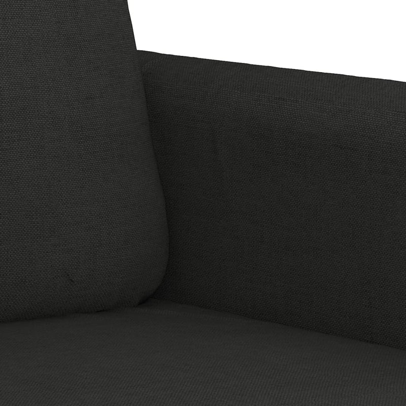 vidaXL 3-Seater Sofa Black Fabric 180 cm