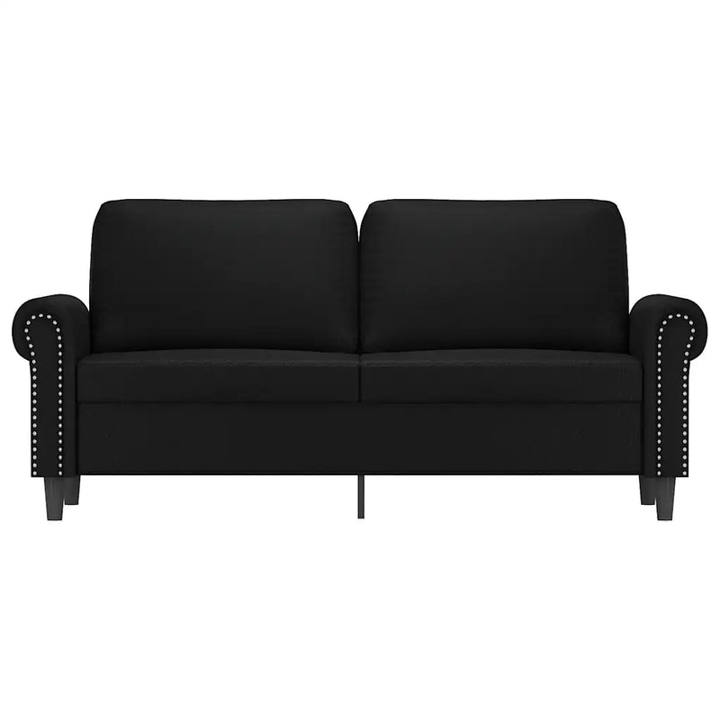 2-Seater Sofa Black 140 cm Faux Leather