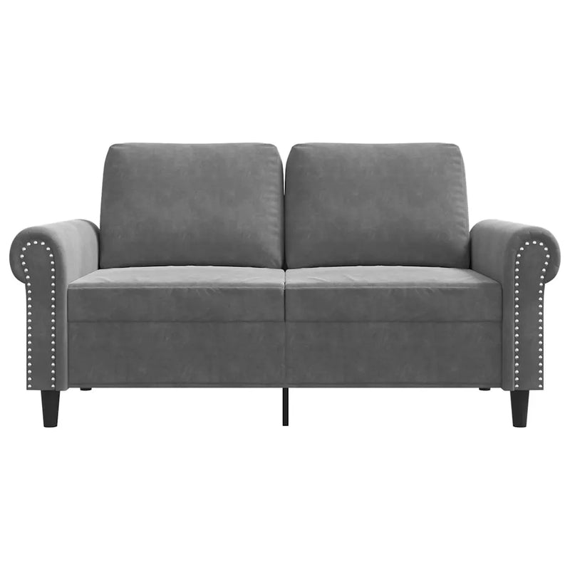2-Seater Sofa Dark Grey 120 cm Velvet