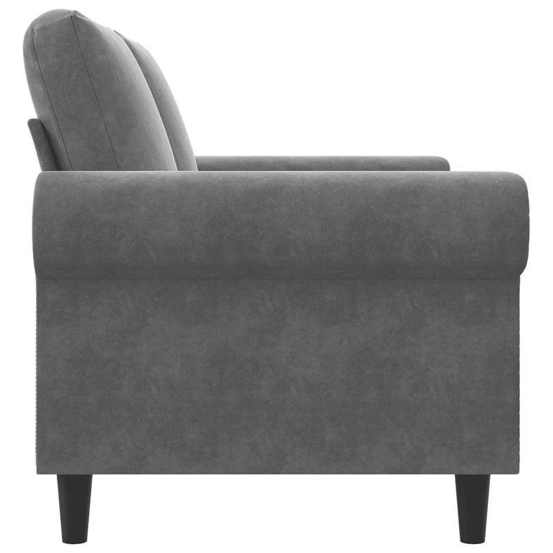 2-Seater Sofa Dark Grey 120 cm Velvet