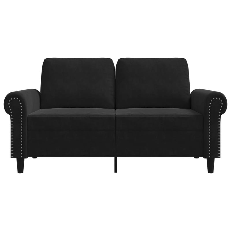 vidaXL 2-Seater Sofa Black 120 cm Velvet
