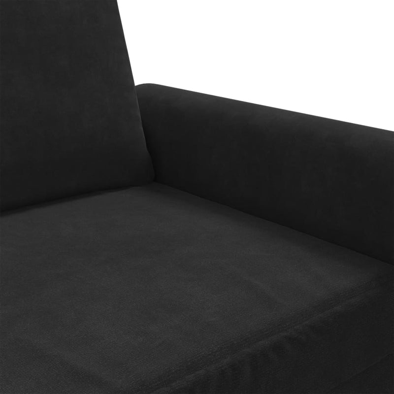 vidaXL 2-Seater Sofa Black 120 cm Velvet