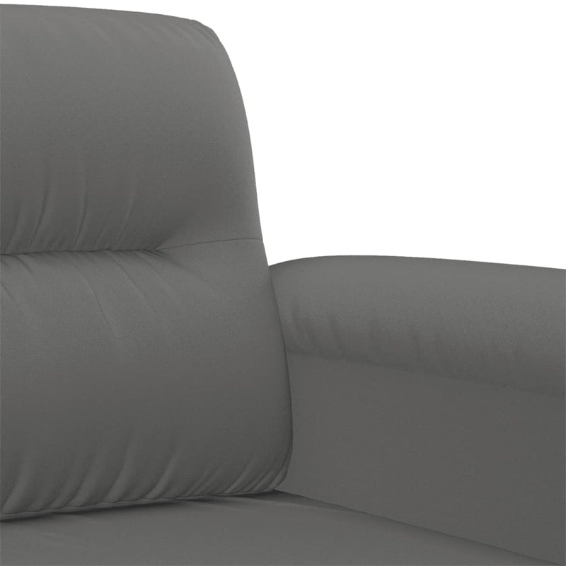 vidaXL 3-Seater Sofa Dark Grey 180 cm Microfibre Fabric