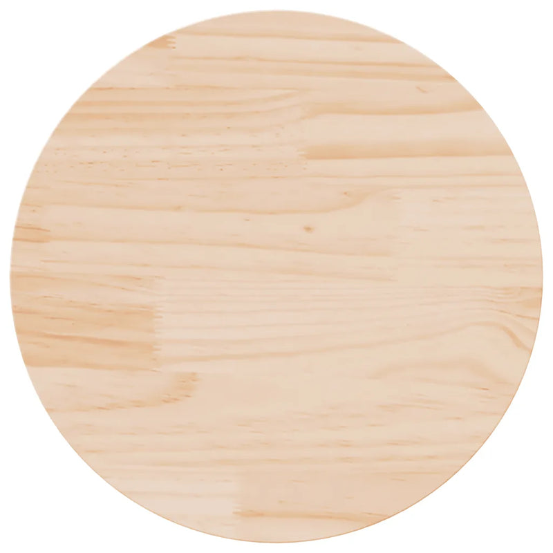 Table Top Round ��50x3 cm Solid Wood Pine