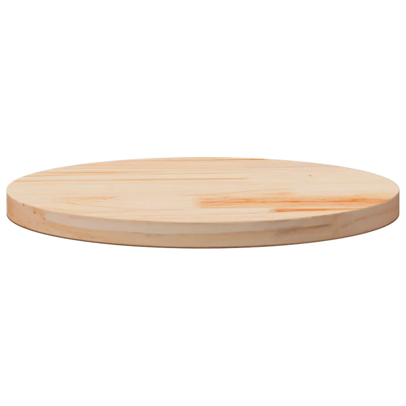 Table Top Round ��50x3 cm Solid Wood Pine