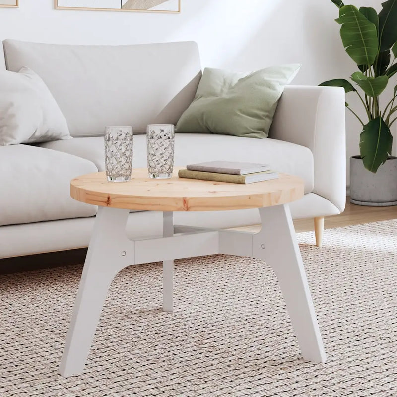Table Top Round ��60x3 cm Solid Wood Pine