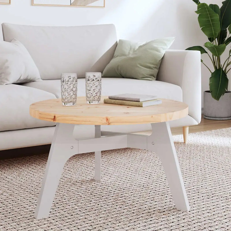 Table Top Round ��70x3 cm Solid Wood Pine