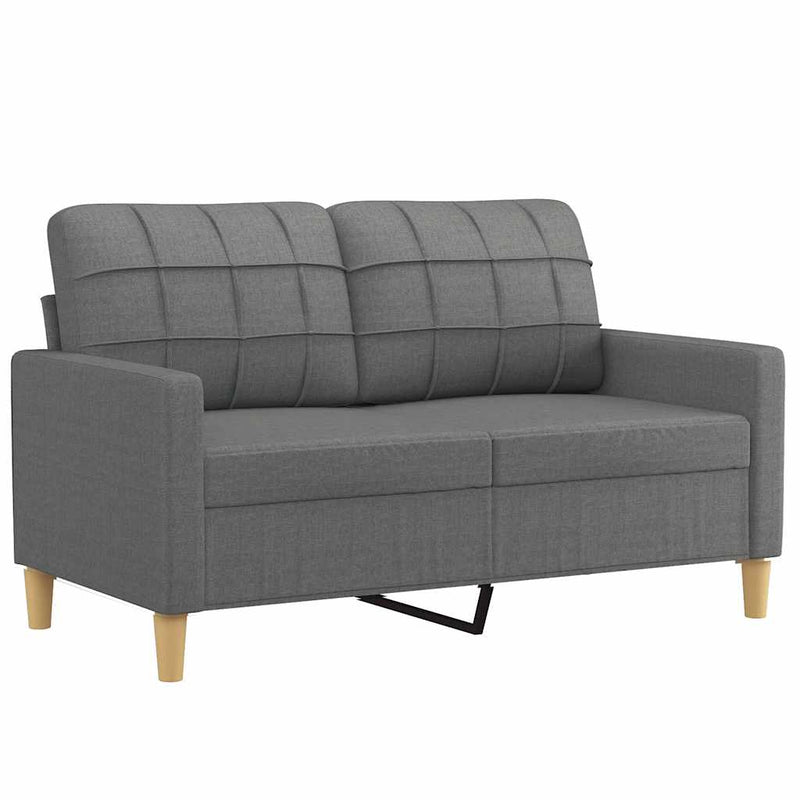 vidaXL 2-Seater Sofa Dark Grey 120 cm Fabric