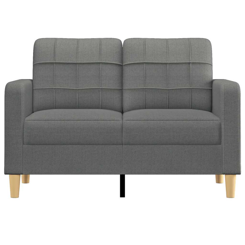 vidaXL 2-Seater Sofa Dark Grey 120 cm Fabric
