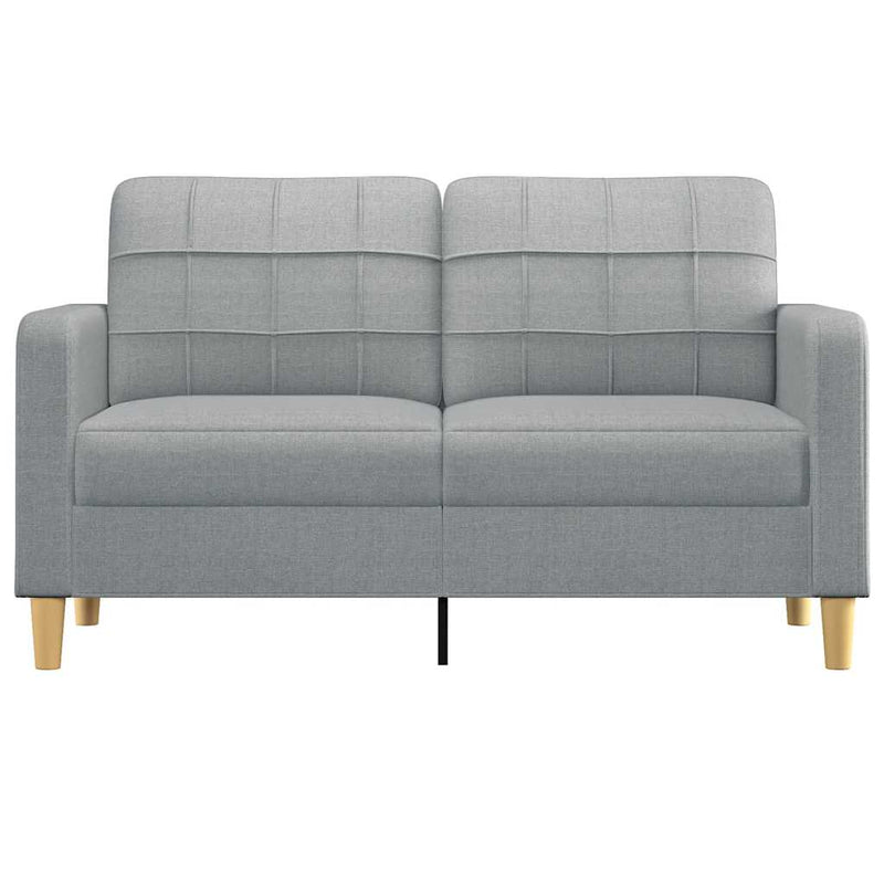 vidaXL 2-Seater Sofa Light Grey 140 cm Fabric
