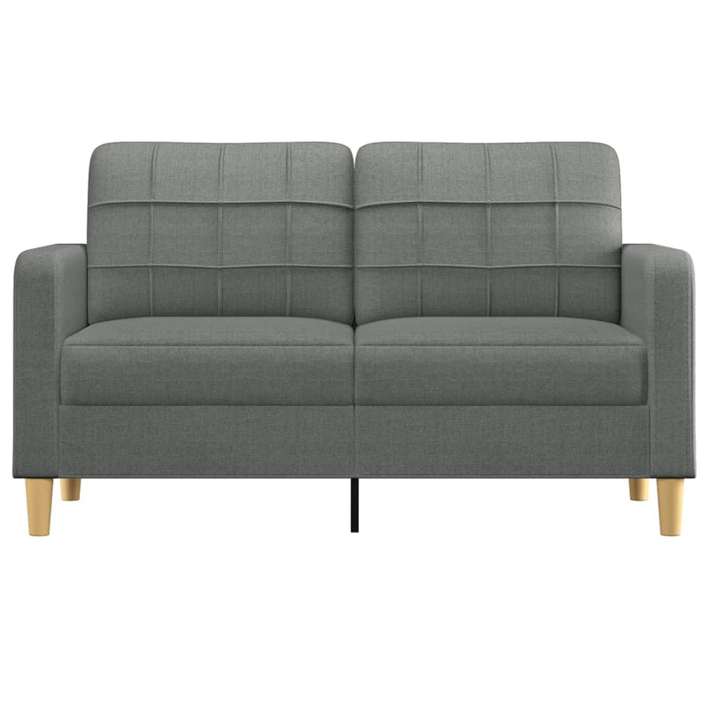 vidaXL 2-Seater Sofa Dark Grey 140 cm Fabric