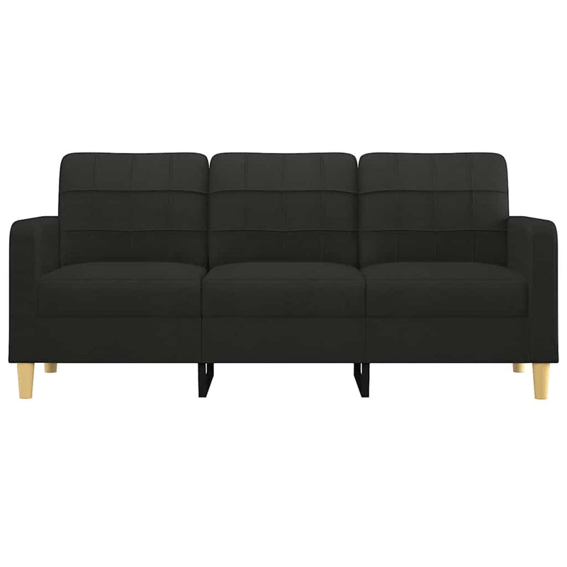 vidaXL 3-Seater Sofa Black 180 cm Fabric