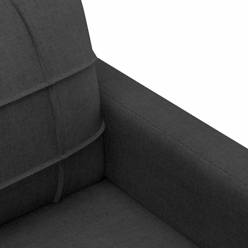 vidaXL 3-Seater Sofa Black 180 cm Fabric