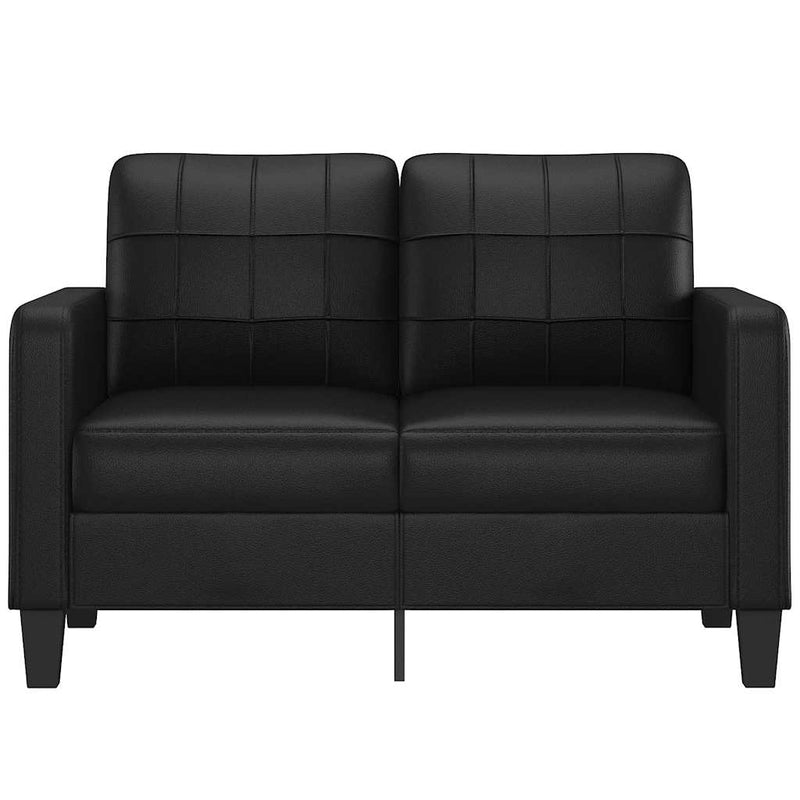 vidaXL 2-Seater Sofa Black 120 cm Faux Leather