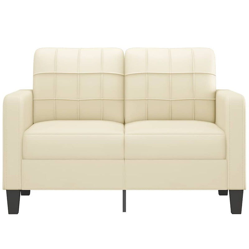 vidaXL 2-Seater Sofa Cream 120 cm Faux Leather