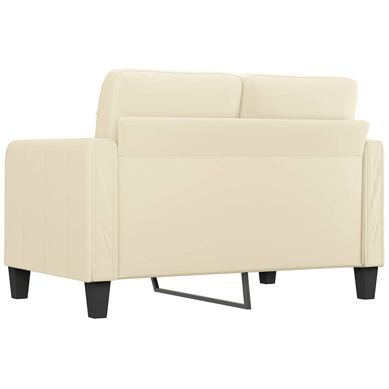 vidaXL 2-Seater Sofa Cream 120 cm Faux Leather