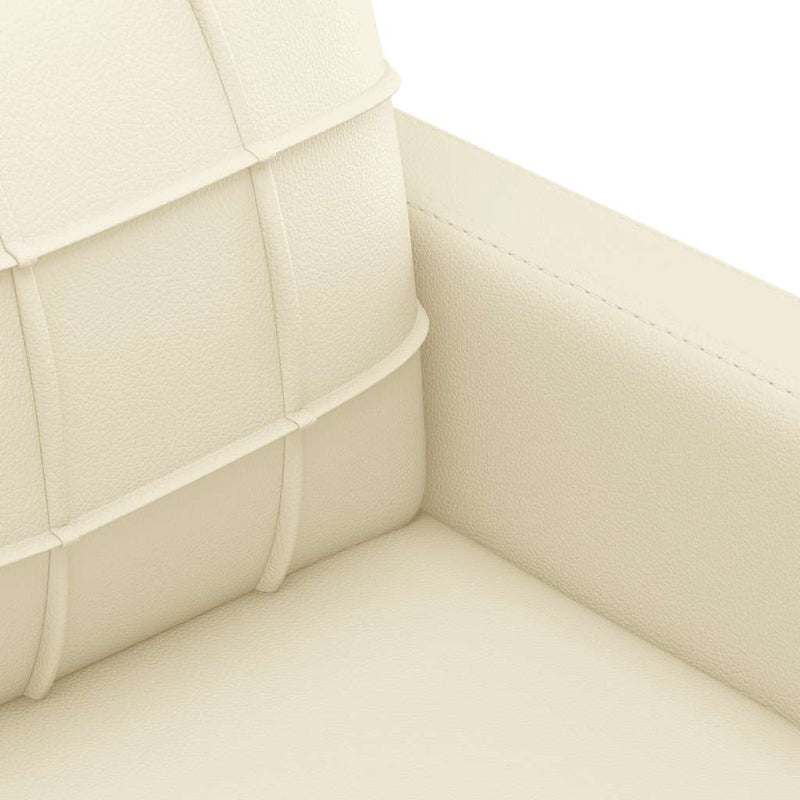 vidaXL 2-Seater Sofa Cream 120 cm Faux Leather