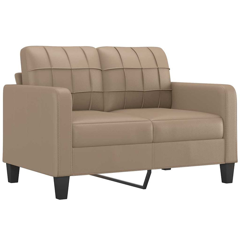 vidaXL 2-Seater Sofa Cappuccino 120 cm Faux Leather