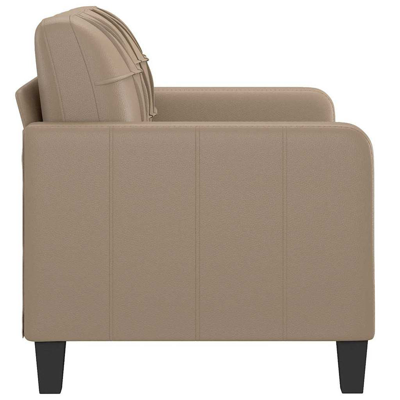 vidaXL 2-Seater Sofa Cappuccino 120 cm Faux Leather