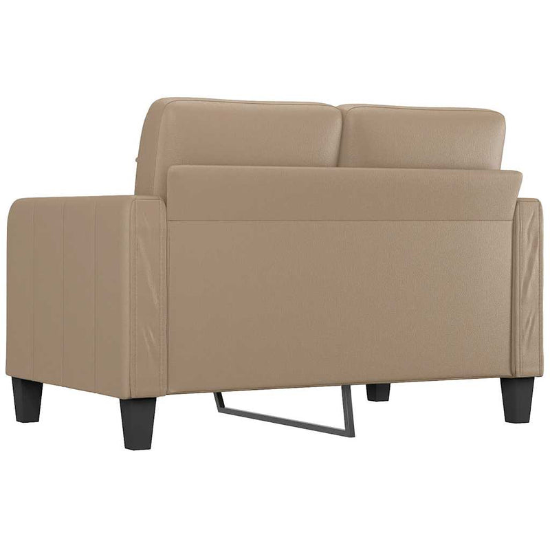 vidaXL 2-Seater Sofa Cappuccino 120 cm Faux Leather