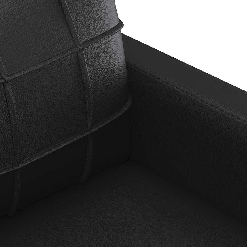vidaXL 2-Seater Sofa Black 140 cm Faux Leather