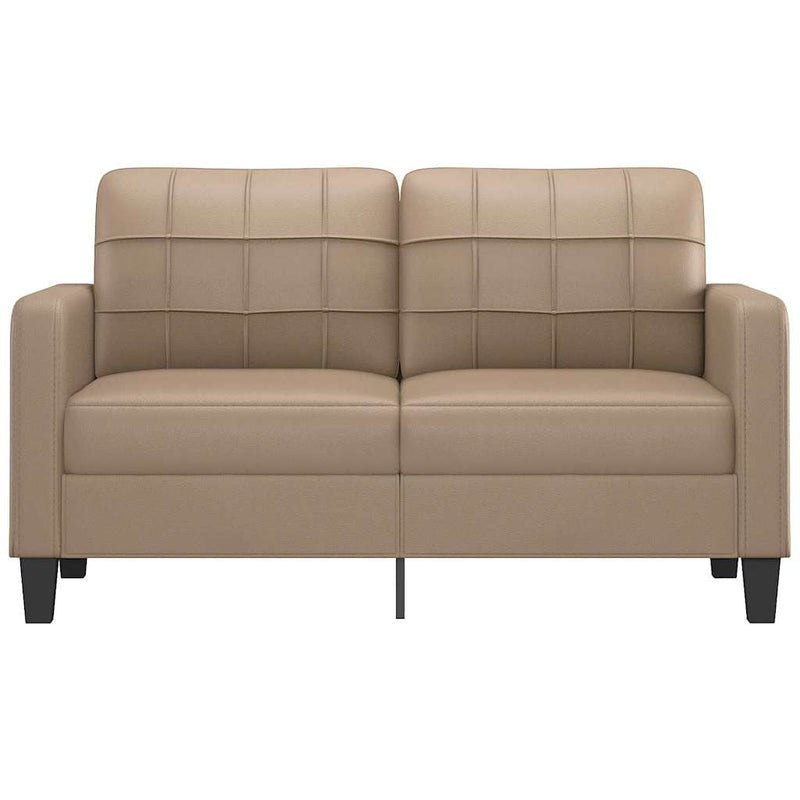 vidaXL 2-Seater Sofa Cappuccino 140 cm Faux Leather