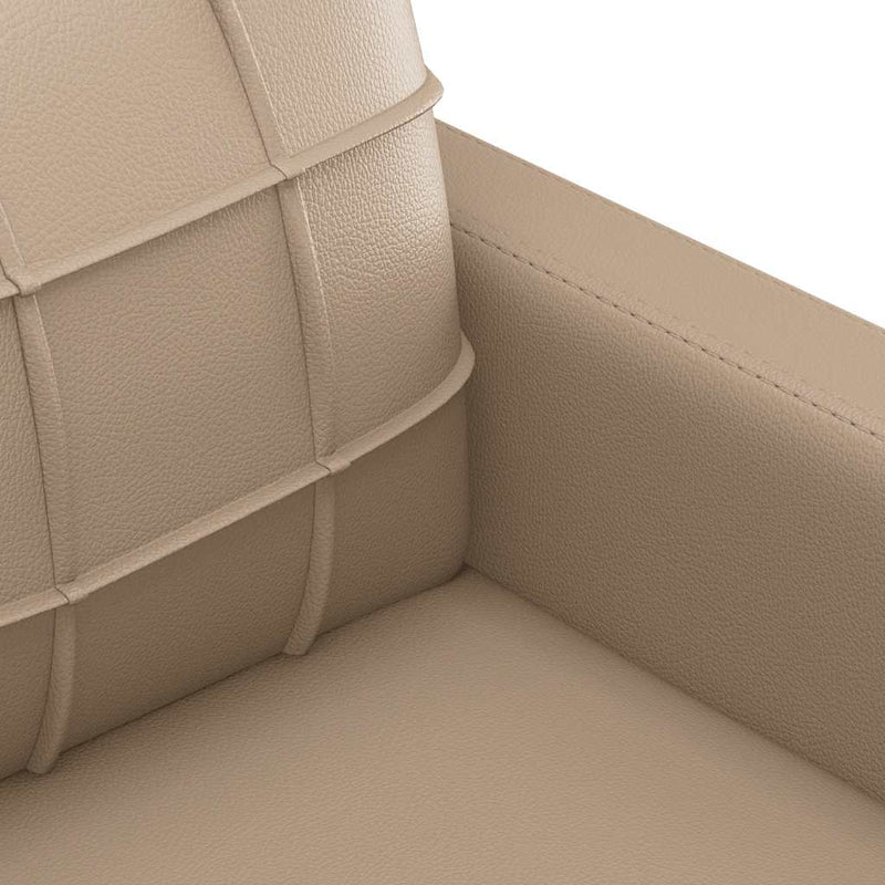 vidaXL 2-Seater Sofa Cappuccino 140 cm Faux Leather