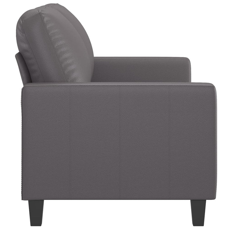 vidaXL 2-Seater Sofa Grey 120 cm Faux Leather