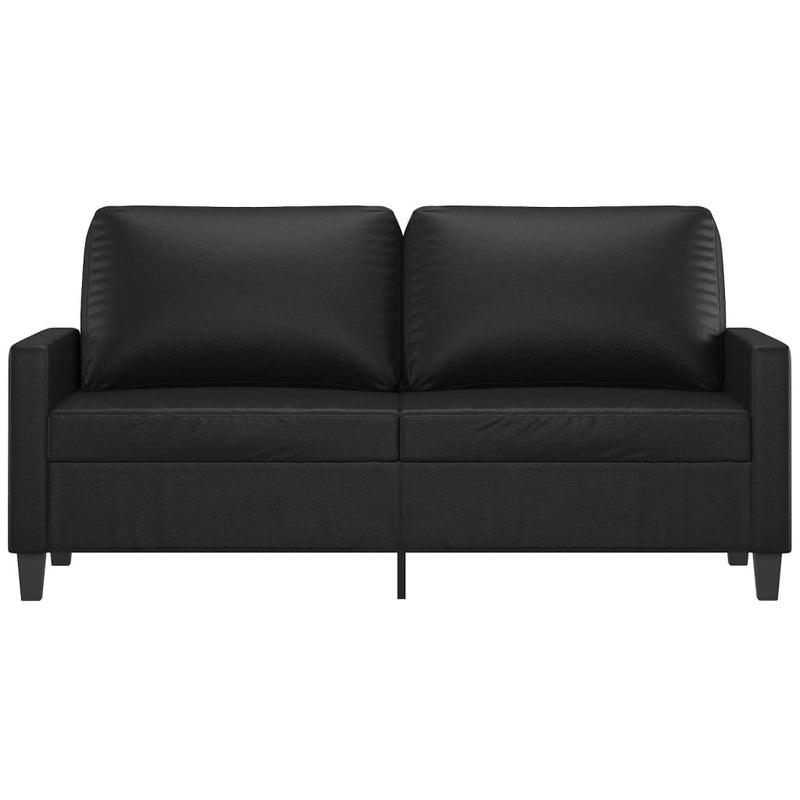 2-Seater Sofa Black 140 cm Faux Leather