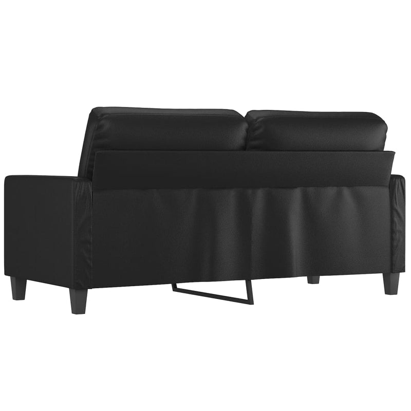 2-Seater Sofa Black 140 cm Faux Leather