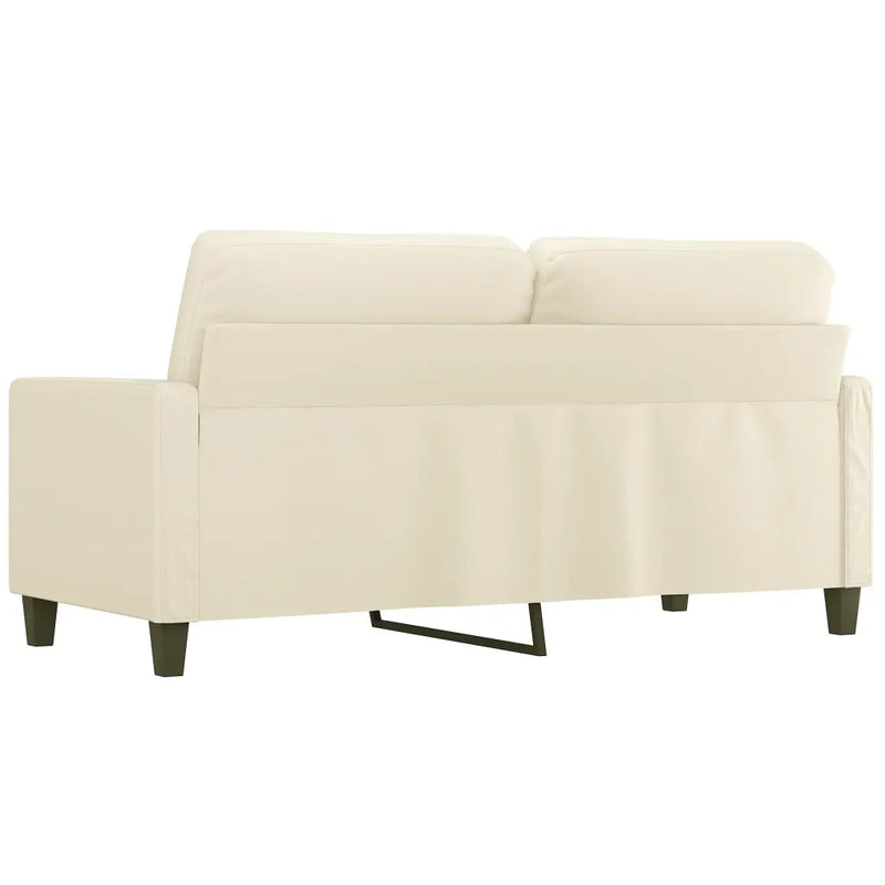 2-Seater Sofa Cream 140 cm Faux Leather