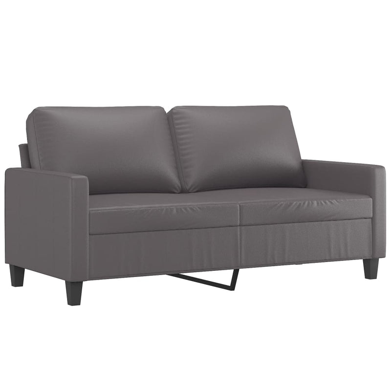 vidaXL 2-Seater Sofa Grey 140 cm Faux Leather