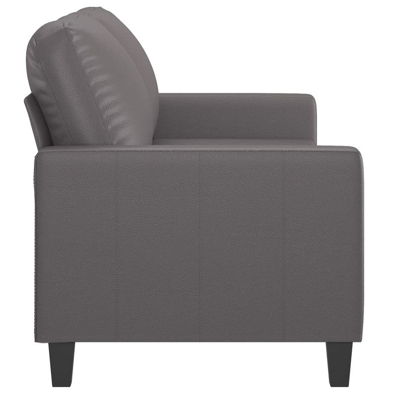 vidaXL 2-Seater Sofa Grey 140 cm Faux Leather