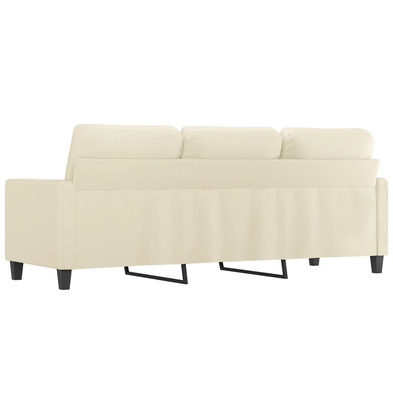 vidaXL 3-Seater Sofa Cream 180 cm Faux Leather