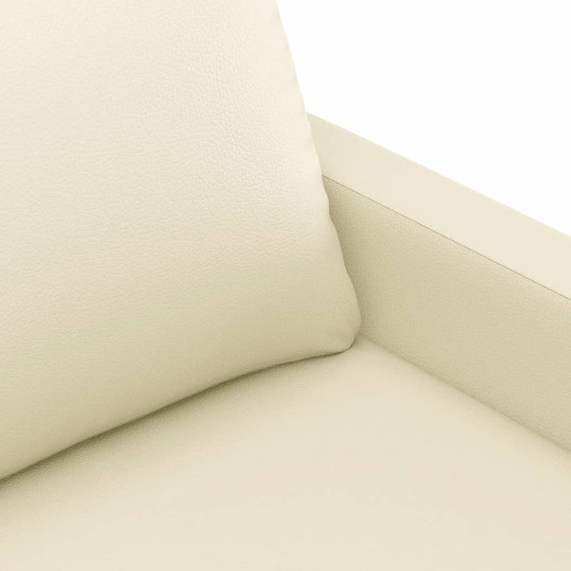 vidaXL 3-Seater Sofa Cream 180 cm Faux Leather