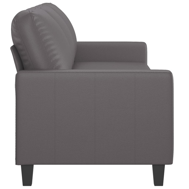vidaXL 3-Seater Sofa Grey 180 cm Faux Leather