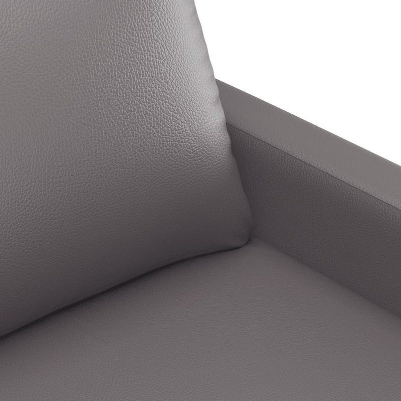 vidaXL 3-Seater Sofa Grey 180 cm Faux Leather